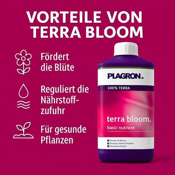 Plagron Terra Bloom Pflanzennahrung zur Förderung der Blüte, Regulierung der Nährstoffzufuhr und für gesunde Pflanzen