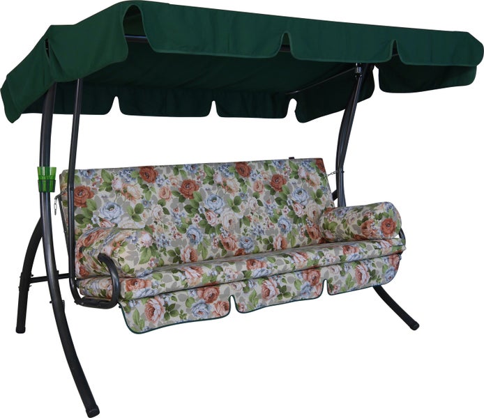 Gartenschaukel mit Sonnendach, Liegefläche und Kissen