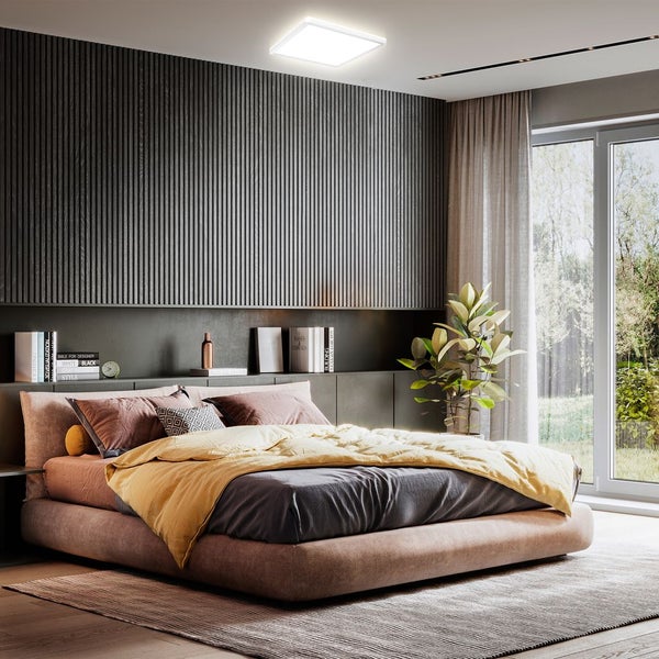 LED Panel 29,3x29,3 cm - 18W, 2400lm, dimmbar, flach, backlight, neutralweiß, weiß