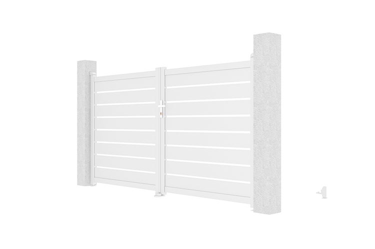 Flügeltor 3m VOGEL H.160 Weißaluminium