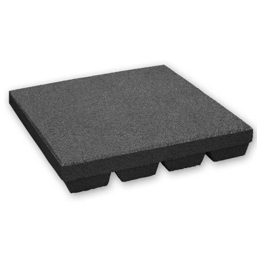 Gummifliese 75 mm – 50 x 50 cm – Grau