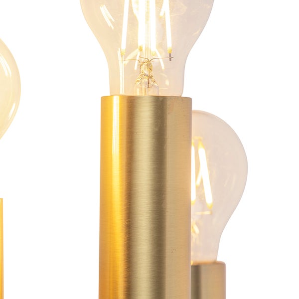 Detailaufnahme von LED-Glühbirnen in Fassungen