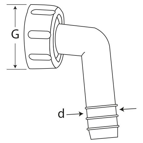 HAAS® Winkelverschraubung 90° aus Kunststoff, 2250