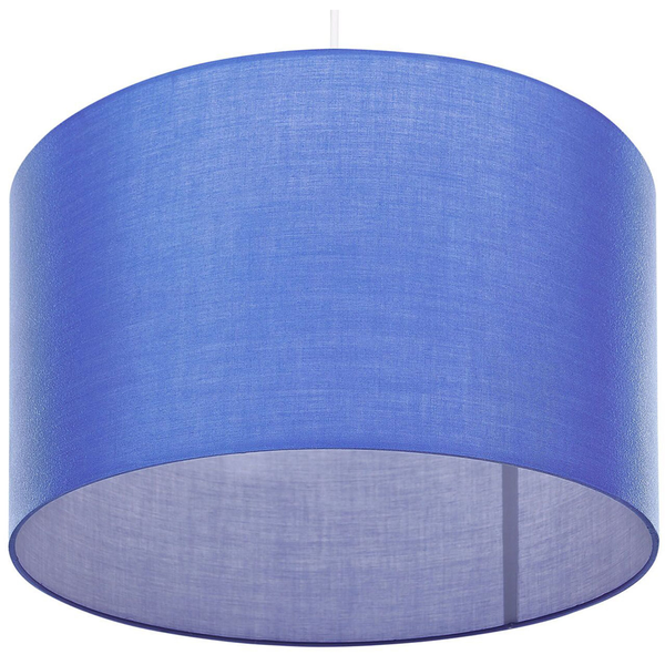 Hängeleuchte Stoff blau Trommelform rund DULCE
