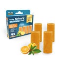 Wenko Abfluss-Duftsteine mit Orangenduft zur Reinigung und Erfrischung von Abflüssen, Packung mit 4 Stück.