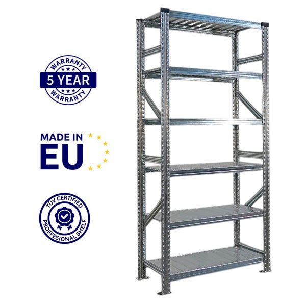 Metallregal mit fünf Ablagen