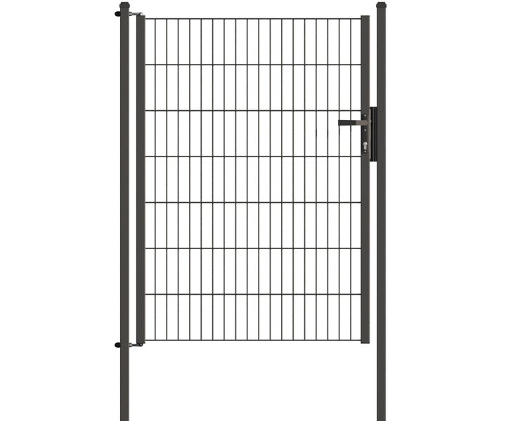 Metallzauntür mit Griff und Schloss