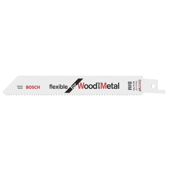 Bosch Säbelsägeblatt S 922 VF, Flexible for Wood and Metal, 2er-Pack - 2608656040