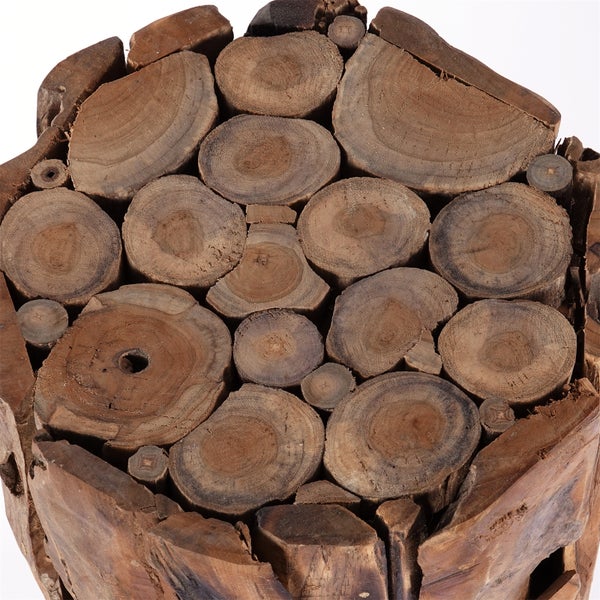 Deko-Säule Malea 80 Treibholz, für Pflanzen, Kerzen naturfarben