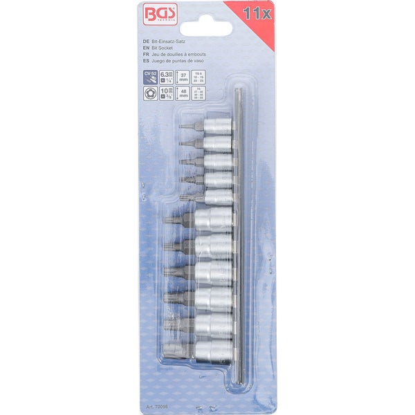 BGS Technic Torx-Bit-Einsatz Set auf einer Metallschiene