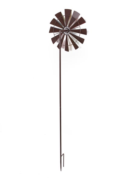 FRANK FLECHTWAREN | Windrad Regenbogen, METALL, ca. Ø 30 cm, GH 120 cm