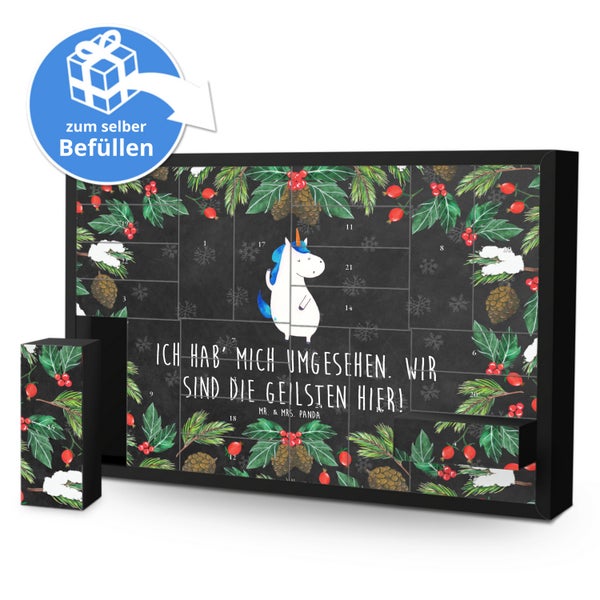 Mr. & Mrs. Panda Befüllbarer Adventskalender Einhorn Mann - Schwarz