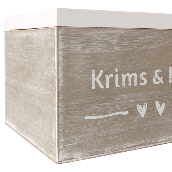 Mr. & Mrs. Panda 25 x 18 cm Holzkiste Pinguin Surfer - Eisblau