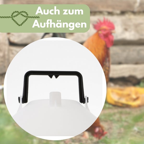 XXL Hühnertränke mit Standfüßen Hühner Zubehör Geflügeltränke XXL 15 Liter Wassertränke Hühner Hühnertränke Automatisch Wasserspender Hühner