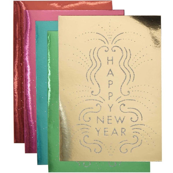 Kartenset Happy New Year, multicolor FSC MIX