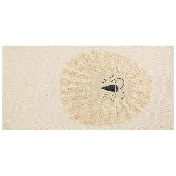 Kinderteppich BALARI Beige 80 x 150 cm Baumwolle