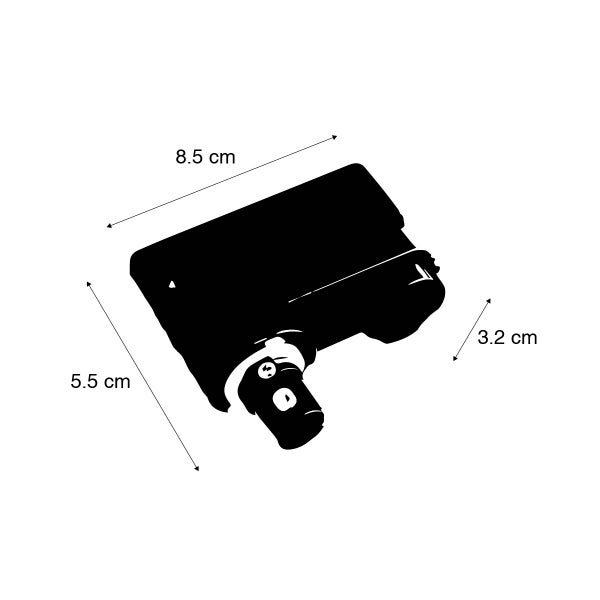 Pendelleuchtenadapter für 3-Phasen-Schiene schwarz - 3-phasig