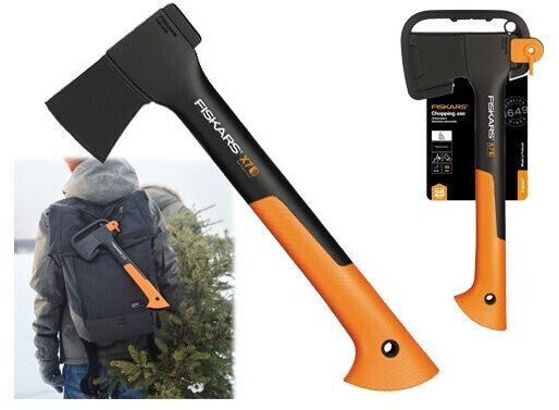 Fiskars Universalaxt »Spaltaxt 35cm X7, inkl Klingen & Transportschutz, Axt zum Holz Hacken«, 640 g, 35,50 cm Länge