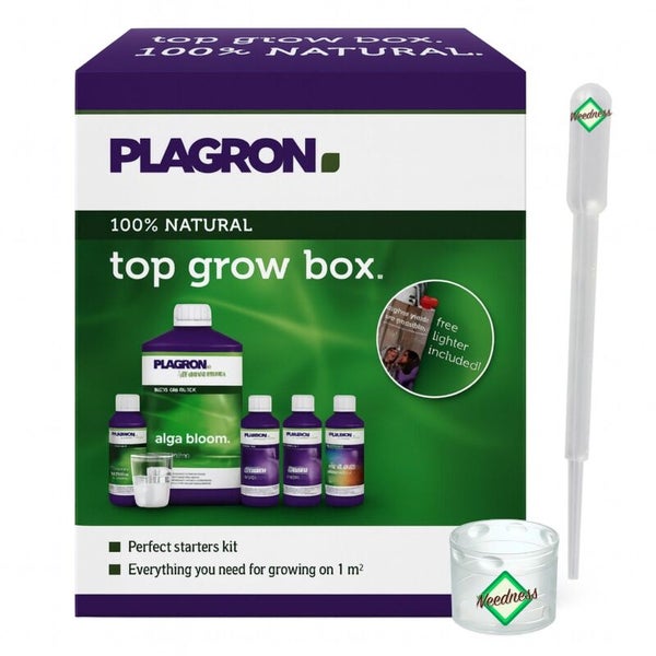 Plagron Top Grow Box mit Anzuchtprodukten, Pipette und Messbecher