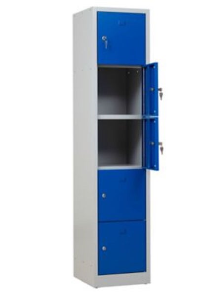 PROREGAL Schließfachschrank Falcon Small  HxBxT 190 x 41 x 45 cm Zylinderschloss Grau-Blau
