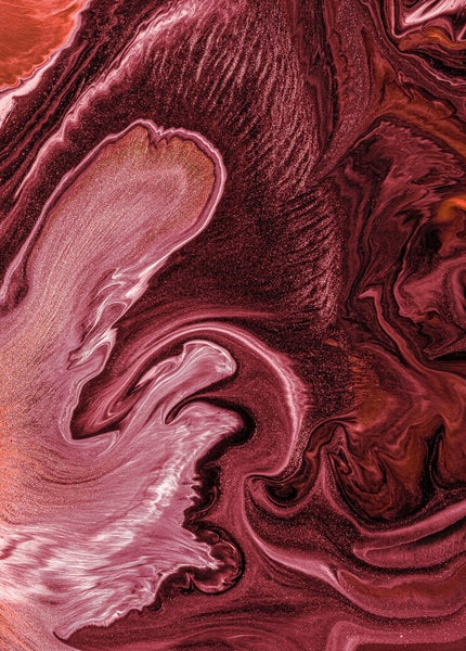 Abstrakte Kunst mit verschwommenen roten und rosafarbenen Farbtönen