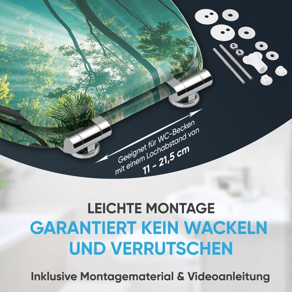 WC-Sitz mit Absenkautomatik Rainforest