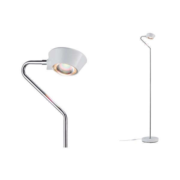LED Stehleuchte 3-Step-Dim Ramos 2700K 840lm / 320lm 7,5W / 3,5W Weiß matt, Chrom