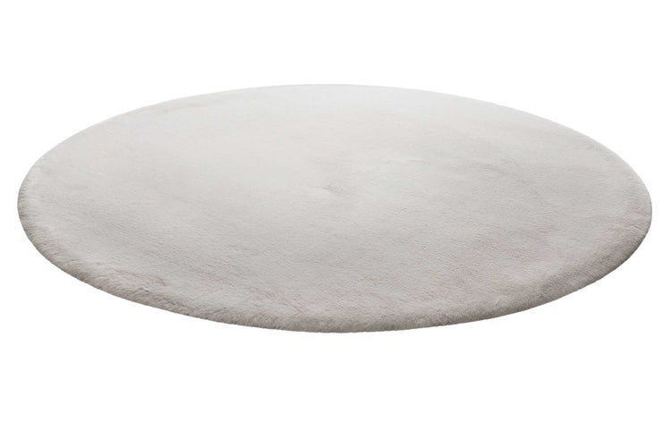 Teppich Rund Hellgrau kuschelig & flauschig Vita Homie Living 100 cm rund