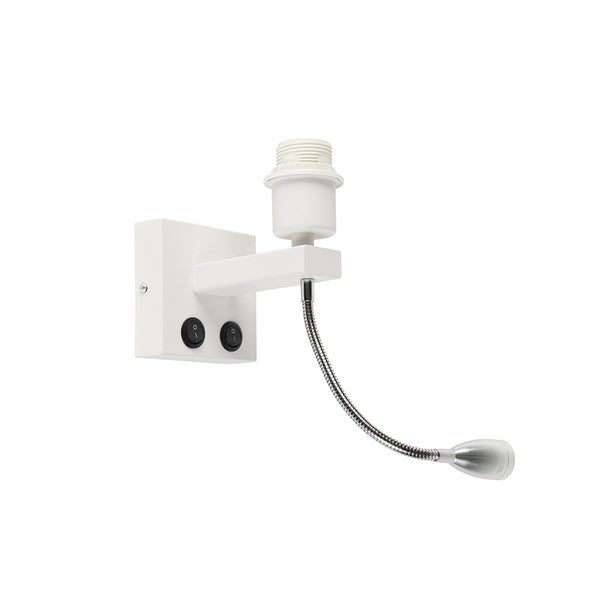 Wandleuchte mit Lampenfassung und flexiblem Lesearm