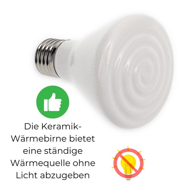 Dunkelstrahler Keramiklampe 60 Watt