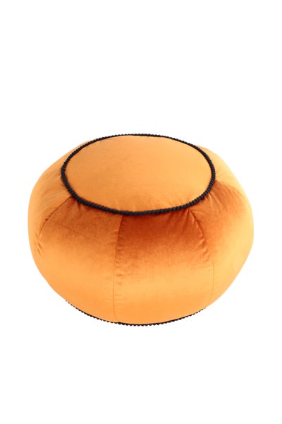 Pouf Hocker samtweich, orientalisches Design Bronze Rund Ø 65 cm