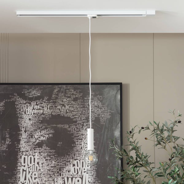 Arcchio Stromschienenstrahler Ejona (Modern) in Weiß aus Aluminium (1 flammig, E27) Flurleuchte