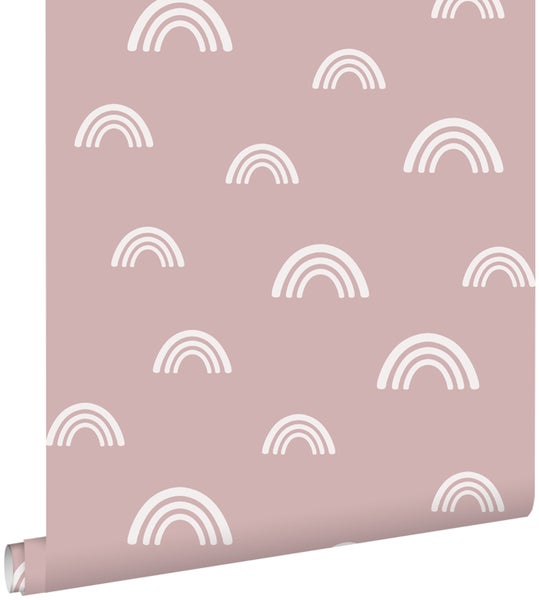 ESTAhome Tapete Regenbogen Altrosa - 53 cm x 10.05 m - 139437