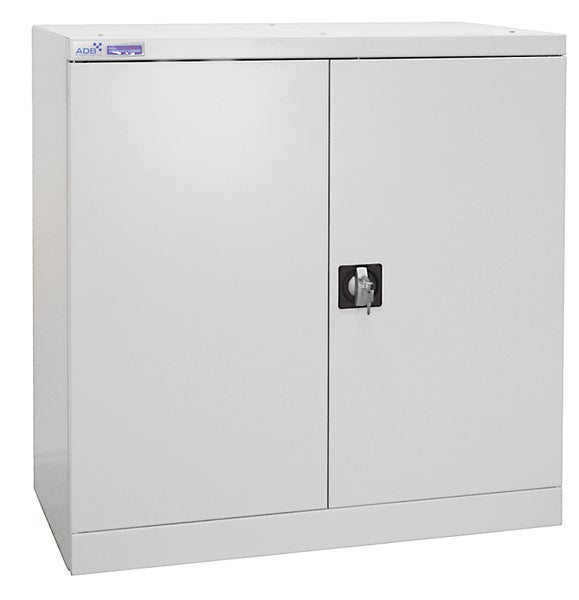 PROREGAL Wandschrank Small Owl mit 2 Fachböden 3 Punktverriegelung HxBxT 100 x 95 x 50 cm Lichtgrau