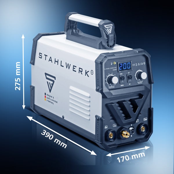 STAHLWERK Schweißgerät DC WIG 200 ST IGBT mit 200 Ampere und MMA E-Hand