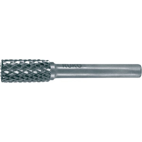 RUKO Hartmetall-Frässtift ZYAS Ø 3 mm Kopflänge 14 mm Schaft-Ø 3 mm blank Verzahnung KVZ 4 mit Stirn - 116047