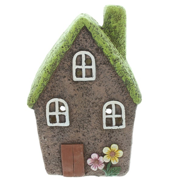 FRANK FLECHTWAREN|Dekohaus Blumenidylle, 20 x 15 x 31 cm, MAGNESIUMOXID