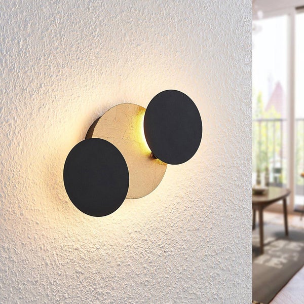 Lindby LED Wandleuchte, Wandlampe Innen Grazyna (Modern) in Schwarz aus Metall (3 flammig ) - Wandstrahler Wandbeleuchtung Schlafzimmer / Wohnzimmer Wohnzimmerleuchte