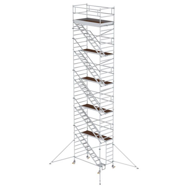 MUNK Rollgerüst mit Schrägaufstiegen 1,35x2,45m Plattform, 12,35m AH