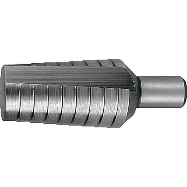Stufenbohrer aus Metall mit mehreren Durchmessern für präzises Bohren.