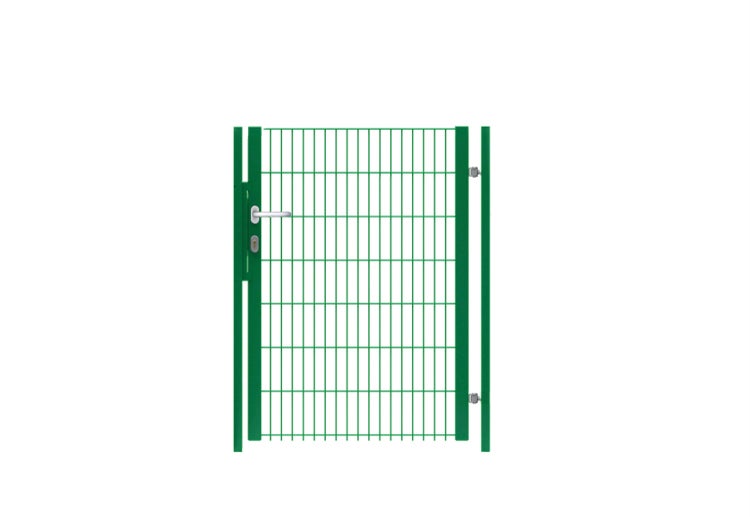 Gartentor aus Metall mit Griff und Schloss