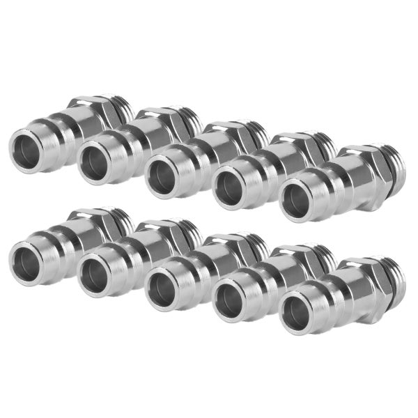 STAHLWERK 10er Set Druckluft-Schnellkupplung Stecknippel NW 7.2 1/4 Zoll