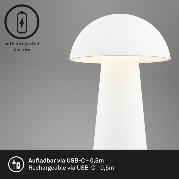 LED Tischlampe Akku IP44 Tischleuchte kabellos Aussen/Innen Dimmbar Touch