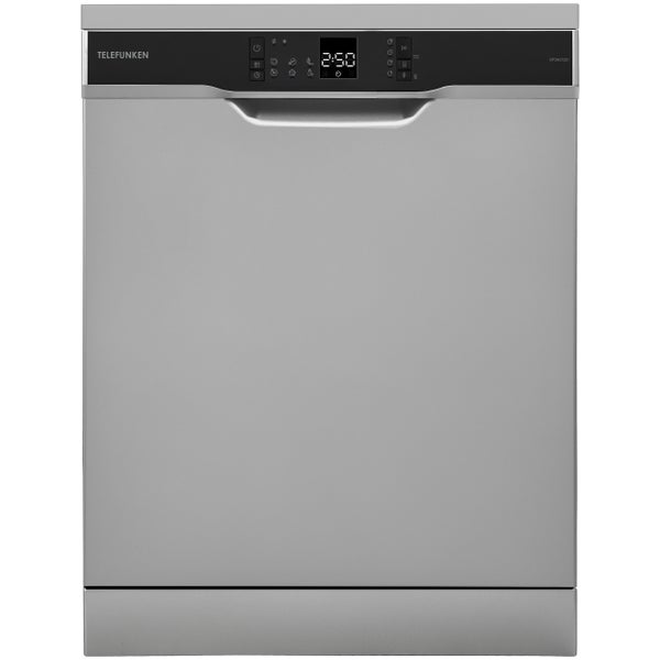 Telefunken Geschirrspüler freistehend 60cm Spülmaschine Silber 12 Maßgedecke 6 Programme AquaStop GFS6012DI