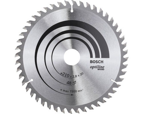 Bosch Optiline Wood Kreissägeblatt, 210 Millimeter Durchmesser
