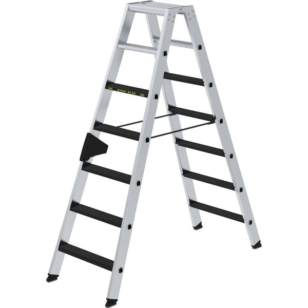 Aluminium Klappleiter mit Stufen und einer maximalen Belastbarkeit von 250 Kilogramm