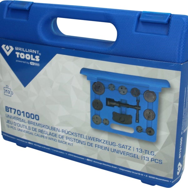 BRILLIANT TOOLS Universal-Bremskolben-Rückstellwerkzeug-Satz 13tlg. - BT701000