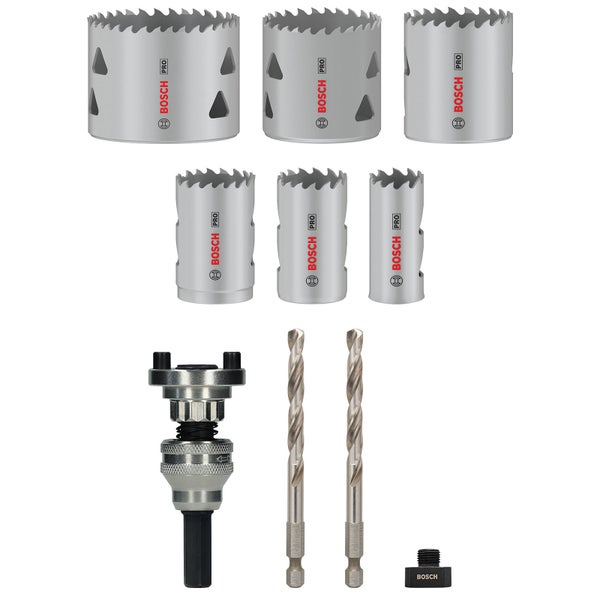 Bosch PRO Multi Material Lochsäge Q-Lock Aufsteckhalter-Set 10-tlg. - 2608901550