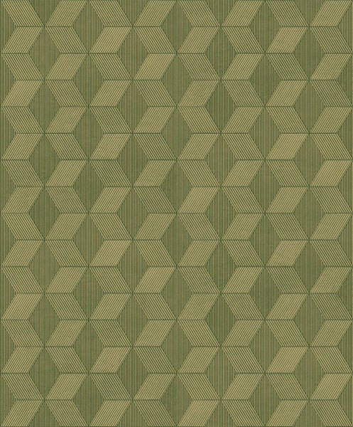 Masureel Tapete 3D Muster Grün - 53 cm x 10.05 m - 630706