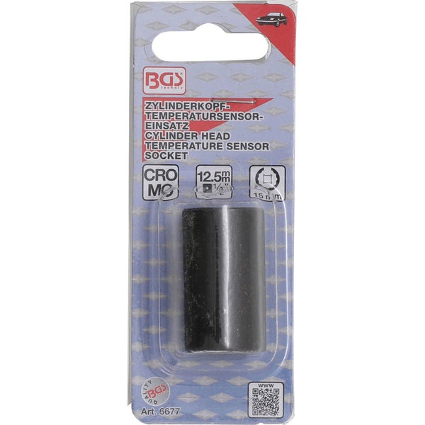 BGS technic Zylinderkopf Temperatursensor Einsatz in Verpackung